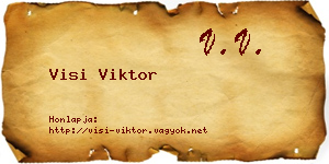 Visi Viktor névjegykártya